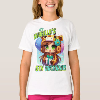Minecraft Birthday, Niedlich Girl, Minecrafter, Pa T-Shirt