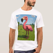 Minecraft flamingo T-Shirt (Vorderseite)