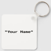 Minecraft Hühnchen (personalisiert) Schlüsselanhänger (Rückseite)