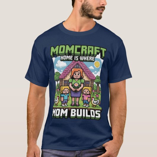 Minecraft Mama, glücklicher Muttertag Mädchen T-Shirt (Vorderseite)