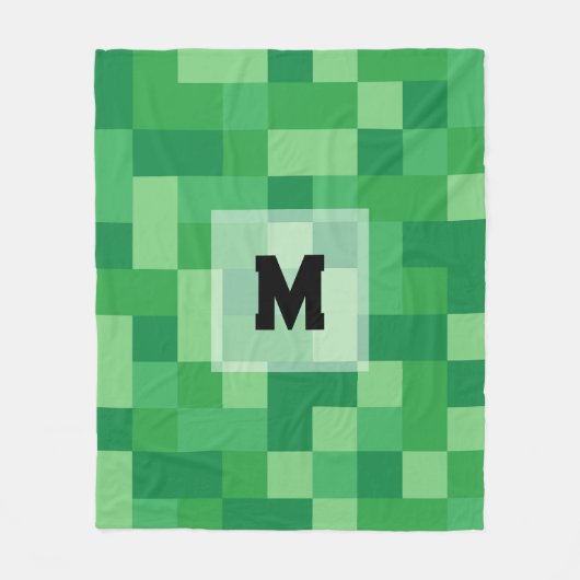 Minecraft Monogram Fleece Blanket (Vorderseite)