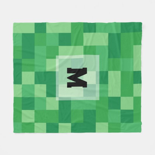 Minecraft Monogram Fleece Blanket (Vorderseite (Horizontal))