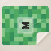 Minecraft Monogram Sherpa Blanket Sherpadecke (Vorderseite (Horizontal))