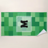 Minecraft Monogram Towel Strandtuch (Vorderseite)
