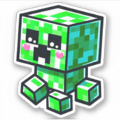 Minecraft, Niedlicher Strampler, Minecrafter, Chib Aufkleber (Vorderseite)