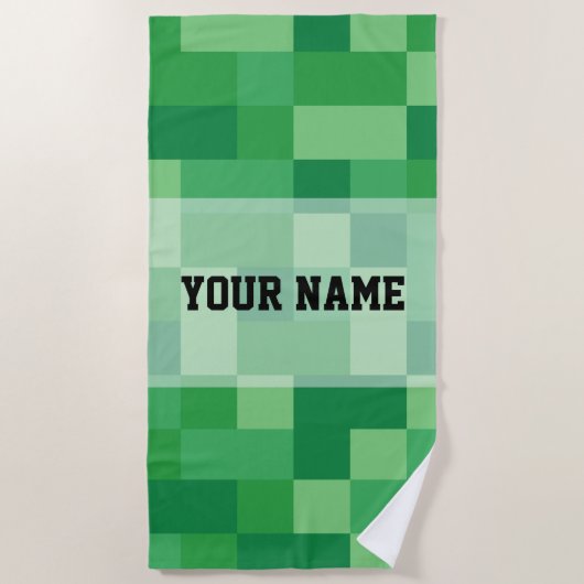 Minecraft Personalized Beach Towel Strandtuch (Vorderseite)