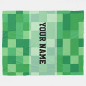 Minecraft Personalized Blanket Fleecedecke (Vorderseite (Horizontal))