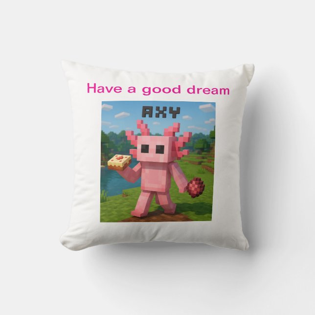 minecraft pillow axy kissen (Vorderseite)