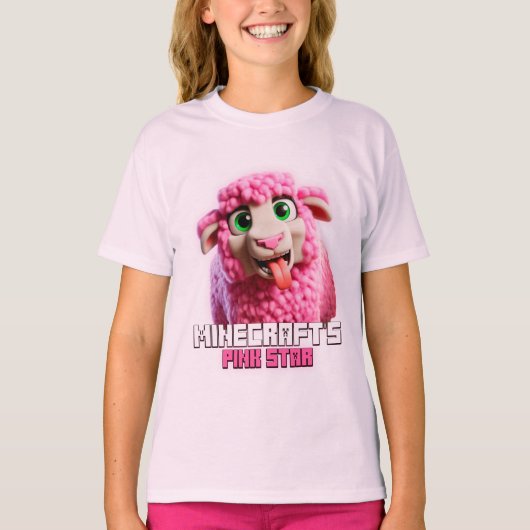 Minecraft Rosa Schafe, Minecrafter, Niedlich, sonn T-Shirt (Vorderseite)