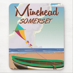 Minehead Somerset Vintage Reiseplakat Mousepad
