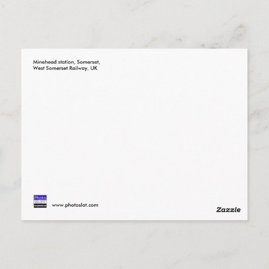 Minehead Station, Somerset Postkarte (Rückseite)