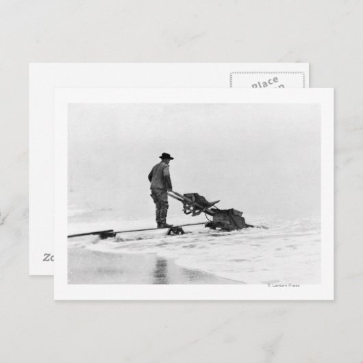 Minen am Strand in Nome, Alaska-Fotografie Postkarte (Vorne/Hinten)