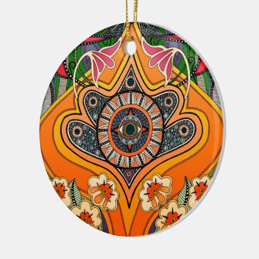 Minengrün Keramik Ornament (Links)