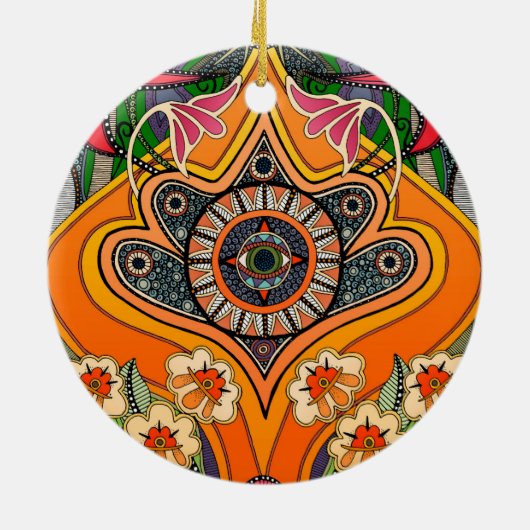 Minengrün Keramik Ornament (Hinten)