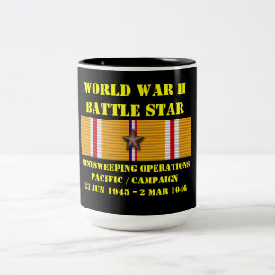 Minenweineinsätze Pazifische Kampagne Zweifarbige Tasse