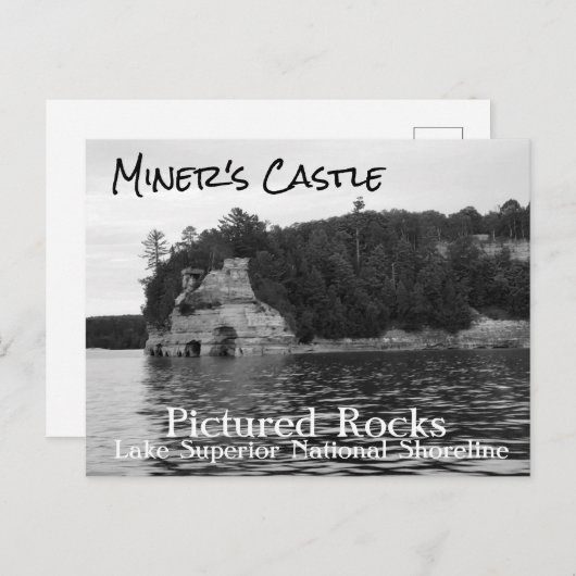 Miner Castle Pictured Rocks Postcard Postkarte (Vorne/Hinten)