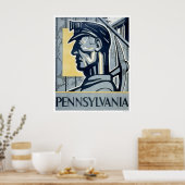 Miner in Pennsylvania 1937 WPA Poster (Küche)