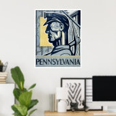 Miner in Pennsylvania 1937 WPA Poster (Heimbüro)