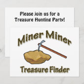 Miner Miner Treasure FIunder Einladung (Vorne/Hinten)