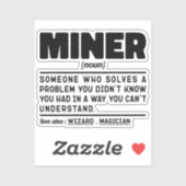 Miner Noun Definition Handler Vater Worker Aufkleber (Blatt)