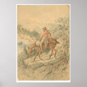 Miner on Horseback (0692A) Poster (Vorne)