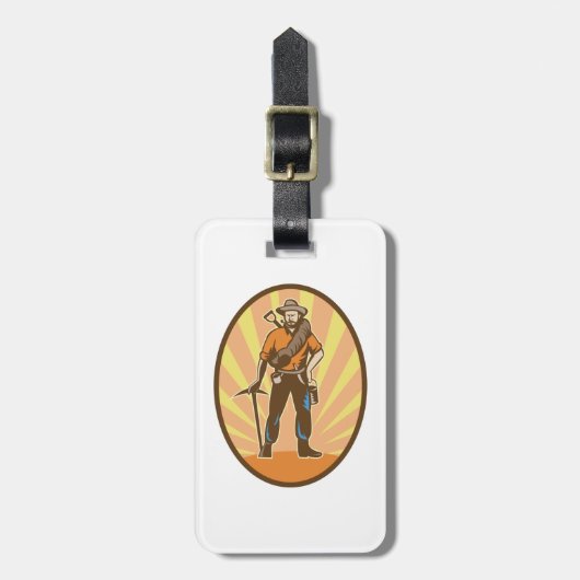 Miner Prospector Gepäckanhänger (Vorderseite vertikal)