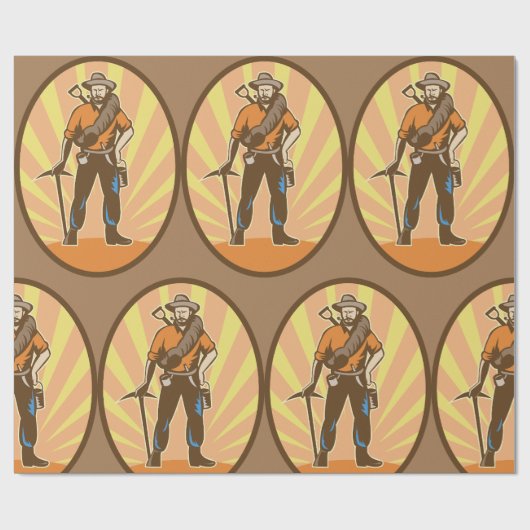 Miner Prospector Geschenkpapier (Flach)