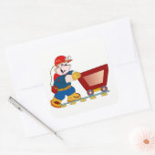 Miner Quadratischer Aufkleber (Umschlag)