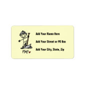 Miner Strichmännchen Adressaufkleber (Vorne)