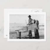 Miner Washing Gold in Alaska Fotografie Postkarte (Vorne/Hinten)