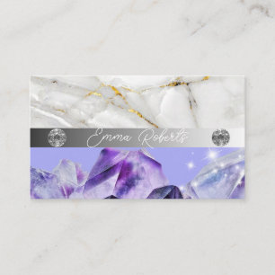 Mineral Amethyst Crystal Quarz Texture Business C Visitenkarte