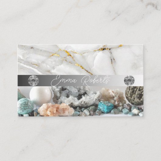 Mineral Amethyst Crystal Quarz Texture Business C Visitenkarte (Vorderseite)