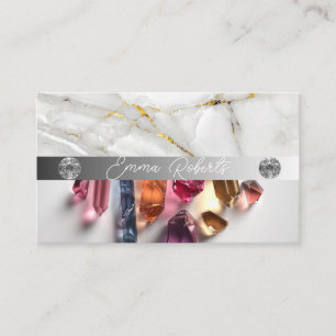 Mineral Amethyst Kristall Quarz Textur Geschäft Visitenkarte