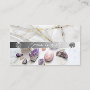Mineral Amethyst Kristall Quarz Textur Visitenkarte