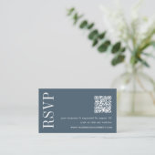 Mineral Blue Wedding QR Code UAWG Begleitkarte (Stehend Vorderseite)
