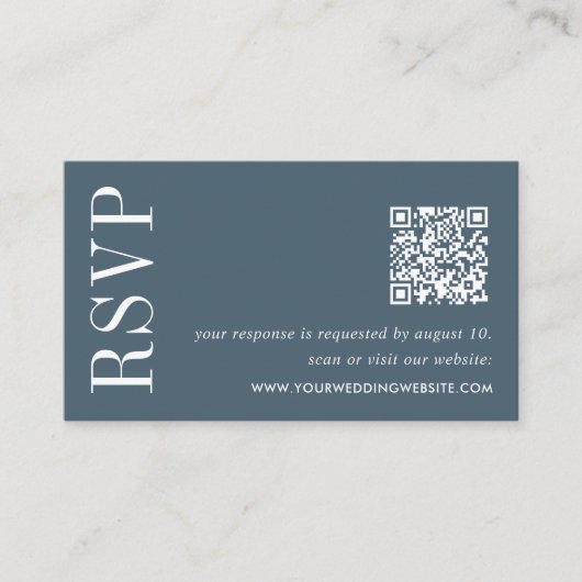 Mineral Blue Wedding QR Code UAWG Begleitkarte (Vorderseite)