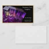 Mineral Crystal Energy Amethyst Business Card Visitenkarte (Vorne/Hinten)