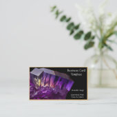 Mineral Crystal Energy Amethyst Business Card Visitenkarte (Stehend Vorderseite)
