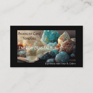 Mineral Crystal Energy Reiki Business Card Visitenkarte