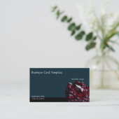 Mineral Crystal Energy Ruby Business Card Visitenkarte (Stehend Vorderseite)