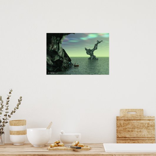 Mineralbucht in der Smaragdbucht Poster (Küche)