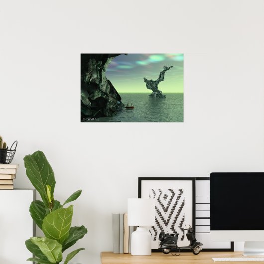 Mineralbucht in der Smaragdbucht Poster (Heimbüro)