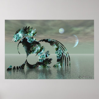 Mineralbucht: versteinertes Artefakt aus Qaqiz Poster