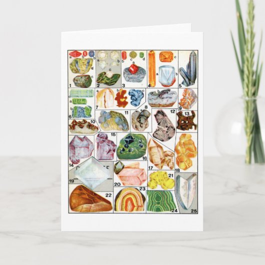 Mineralien Karte (Vorderseite)