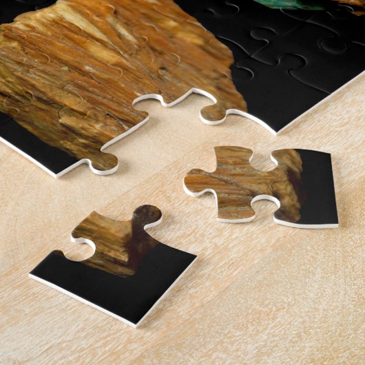 Mineralien - Kupfergeode Mica Malachite Amethyst Puzzle (Seite)