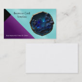 Mineralien Sapphire Blue Crystal Visitenkarte (Vorne/Hinten)