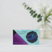 Mineralien Sapphire Blue Crystal Visitenkarte (Stehend Vorderseite)