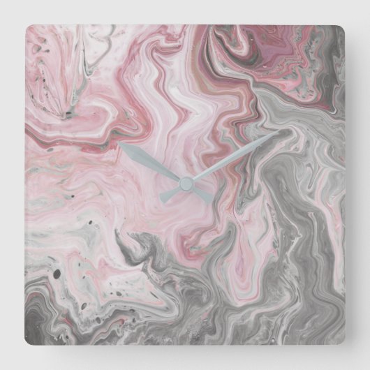 Mineralischwasser Quadratische Wanduhr (Vorderseite)