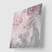 Mineralischwasser Quadratische Wanduhr (Winkel)