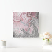 Mineralischwasser Quadratische Wanduhr (Zuhause)